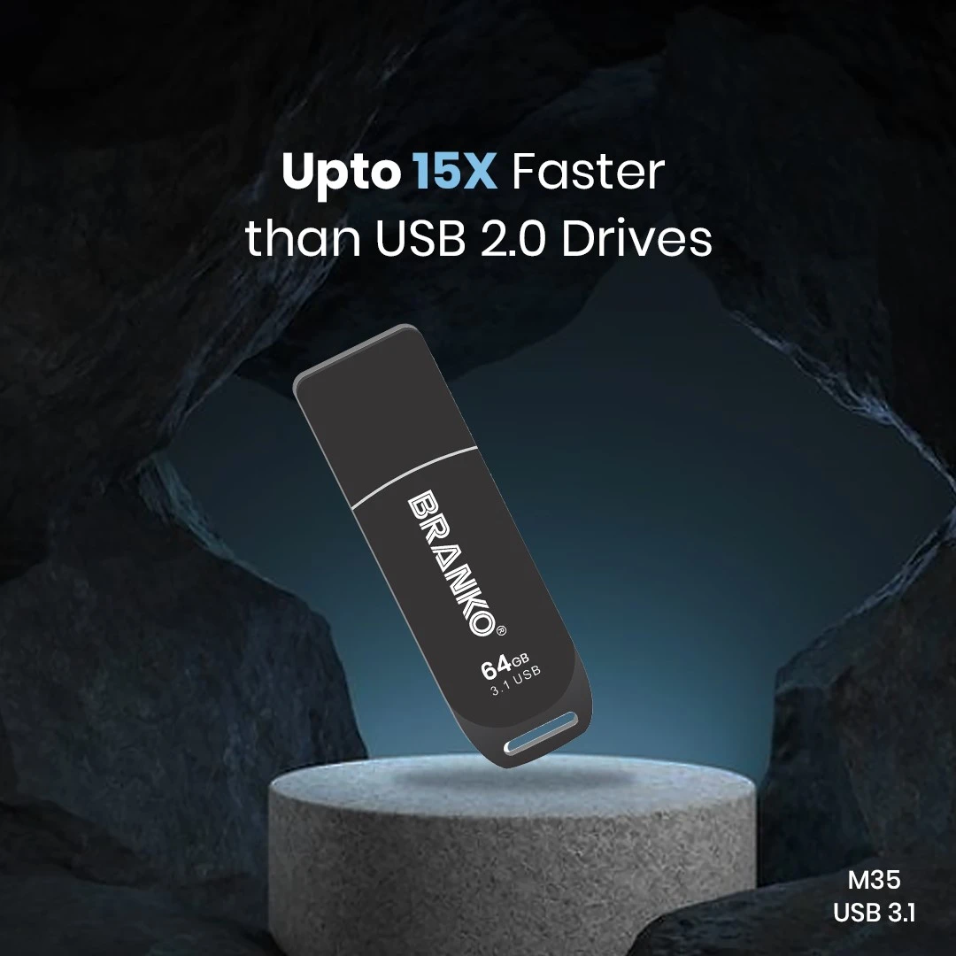 128GB Hustle USB Flash Drive 3.1 Black – M35