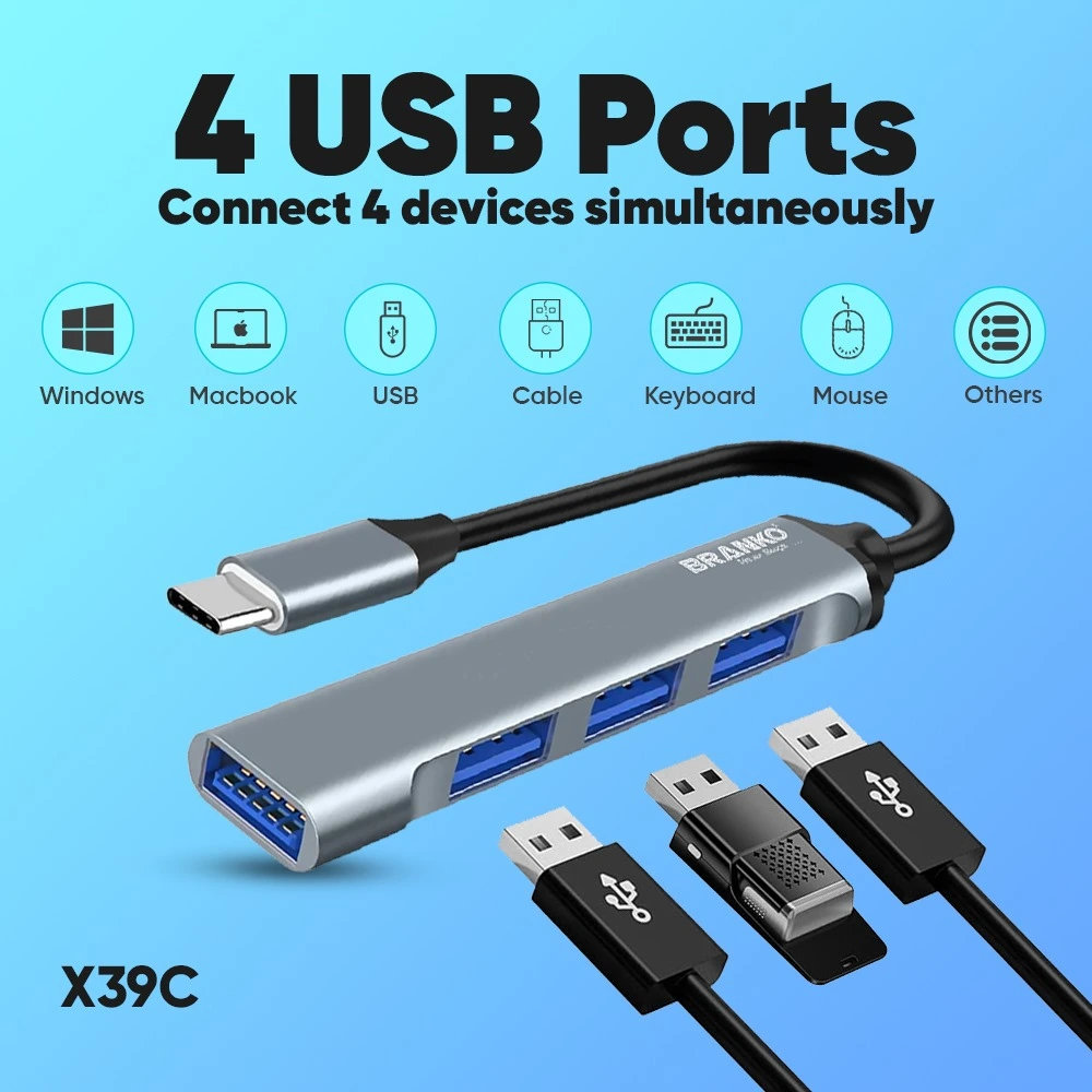 Type-C 4 PORT Hub 3.0-X39C